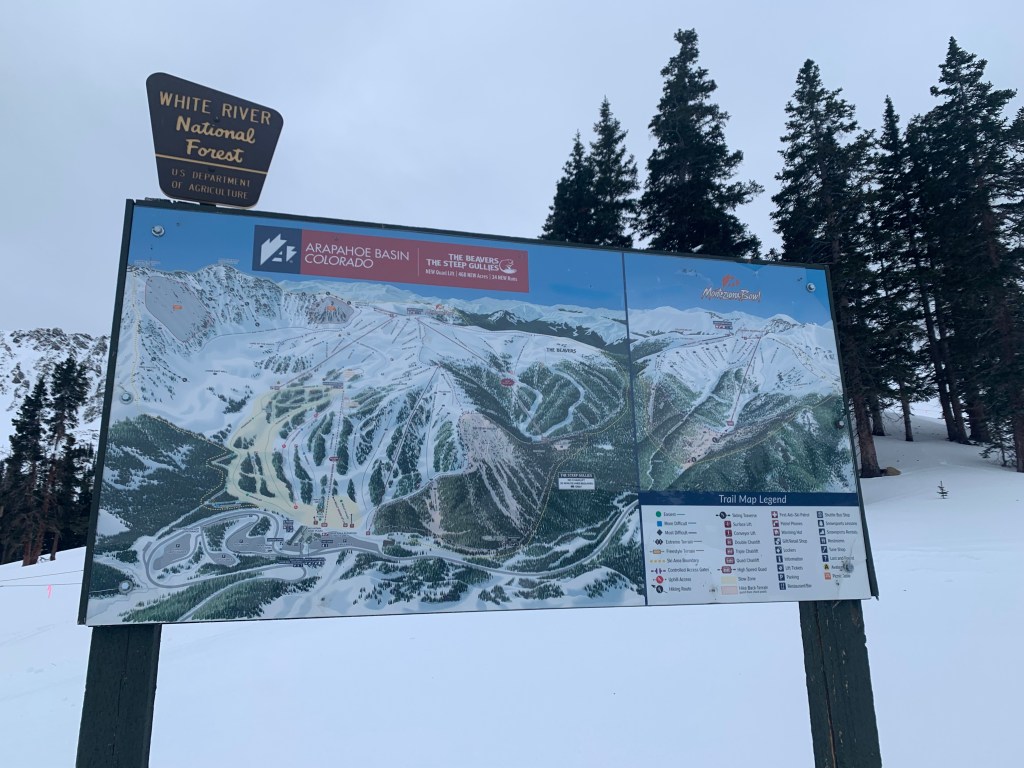 Trail map at Abasin Ski Resort