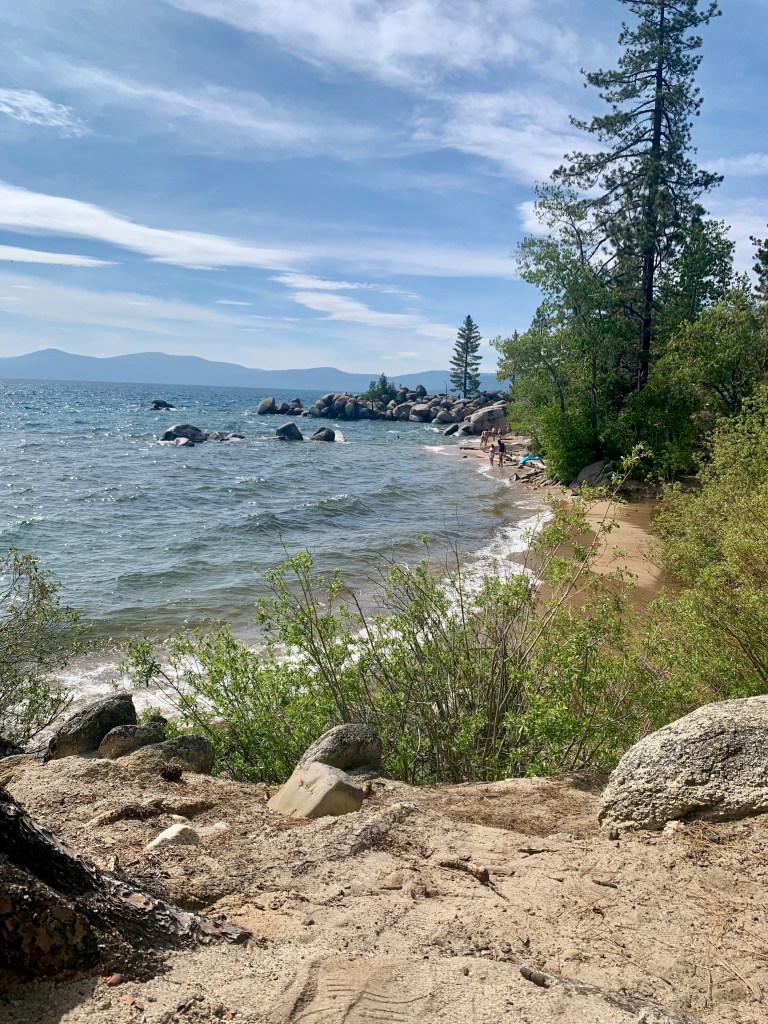 beach with rocky shoreline